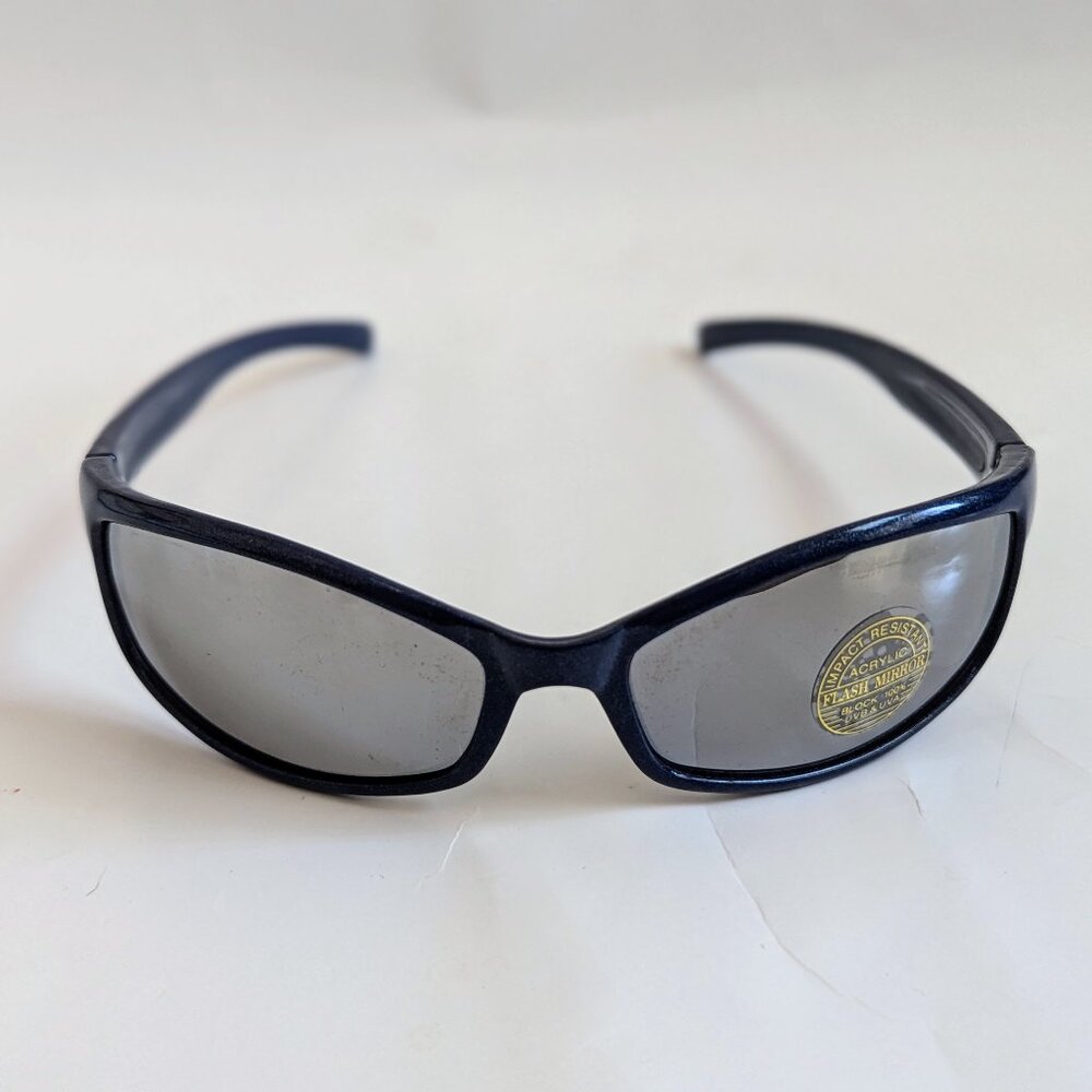 NWT Vintage 90's Sun Wrap PC Rectangle Sport Sunglasses (S. Blue)